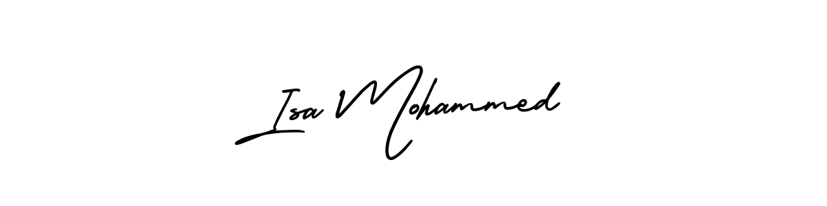 This is the best signature style for the Isa Mohammed name. Also you like these signature font (AmerikaSignatureDemo-Regular). Mix name signature. Isa Mohammed signature style 3 images and pictures png