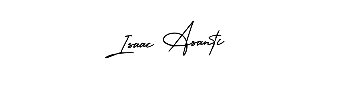 The best way (AmerikaSignatureDemo-Regular) to make a short signature is to pick only two or three words in your name. The name Isaac Asanti include a total of six letters. For converting this name. Isaac Asanti signature style 3 images and pictures png