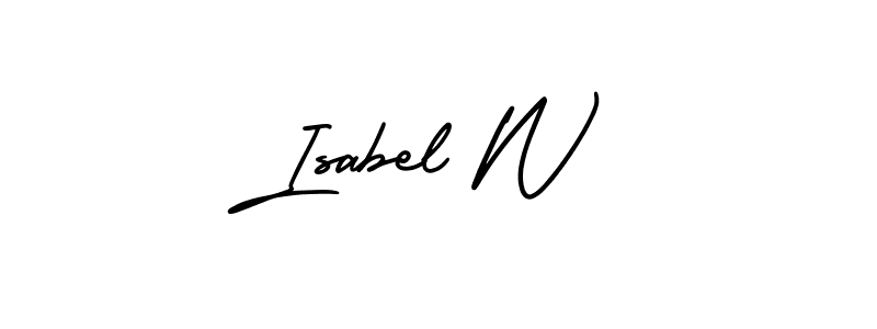 Isabel W stylish signature style. Best Handwritten Sign (AmerikaSignatureDemo-Regular) for my name. Handwritten Signature Collection Ideas for my name Isabel W. Isabel W signature style 3 images and pictures png