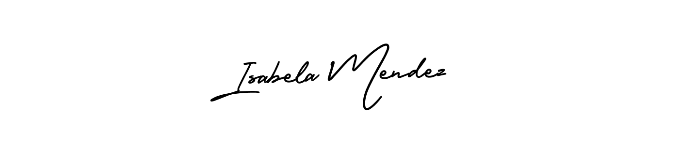 AmerikaSignatureDemo-Regular is a professional signature style that is perfect for those who want to add a touch of class to their signature. It is also a great choice for those who want to make their signature more unique. Get Isabela Mendez name to fancy signature for free. Isabela Mendez signature style 3 images and pictures png