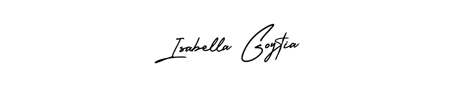 Make a short Isabella Goytia signature style. Manage your documents anywhere anytime using AmerikaSignatureDemo-Regular. Create and add eSignatures, submit forms, share and send files easily. Isabella Goytia signature style 3 images and pictures png