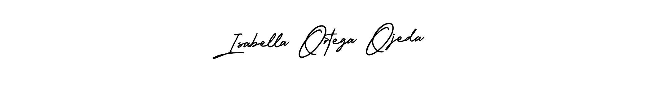You should practise on your own different ways (AmerikaSignatureDemo-Regular) to write your name (Isabella Ortega Ojeda) in signature. don't let someone else do it for you. Isabella Ortega Ojeda signature style 3 images and pictures png