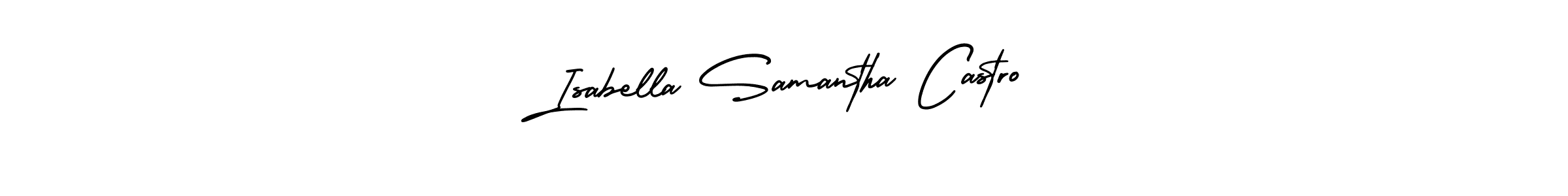How to Draw Isabella Samantha Castro signature style? AmerikaSignatureDemo-Regular is a latest design signature styles for name Isabella Samantha Castro. Isabella Samantha Castro signature style 3 images and pictures png