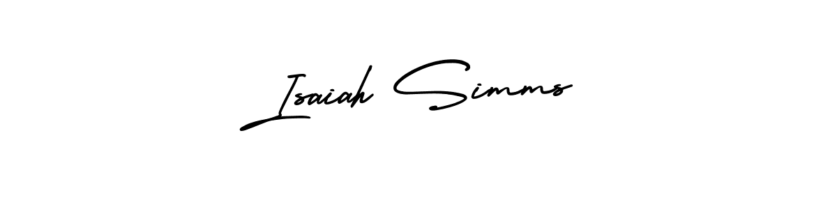 Make a beautiful signature design for name Isaiah Simms. With this signature (AmerikaSignatureDemo-Regular) style, you can create a handwritten signature for free. Isaiah Simms signature style 3 images and pictures png