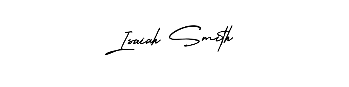 You should practise on your own different ways (AmerikaSignatureDemo-Regular) to write your name (Isaiah Smith) in signature. don't let someone else do it for you. Isaiah Smith signature style 3 images and pictures png