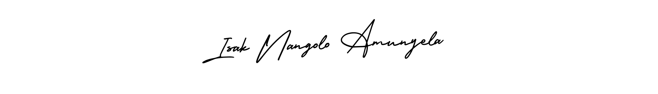 How to make Isak Nangolo Amunyela signature? AmerikaSignatureDemo-Regular is a professional autograph style. Create handwritten signature for Isak Nangolo Amunyela name. Isak Nangolo Amunyela signature style 3 images and pictures png