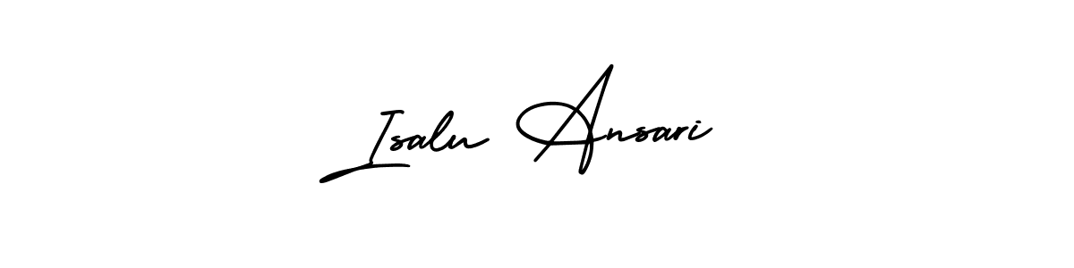 Similarly AmerikaSignatureDemo-Regular is the best handwritten signature design. Signature creator online .You can use it as an online autograph creator for name Isalu Ansari. Isalu Ansari signature style 3 images and pictures png