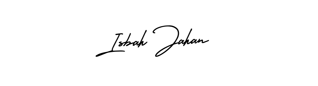 Also You can easily find your signature by using the search form. We will create Isbah Jahan name handwritten signature images for you free of cost using AmerikaSignatureDemo-Regular sign style. Isbah Jahan signature style 3 images and pictures png