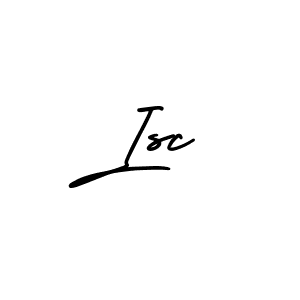 Isc stylish signature style. Best Handwritten Sign (AmerikaSignatureDemo-Regular) for my name. Handwritten Signature Collection Ideas for my name Isc. Isc signature style 3 images and pictures png