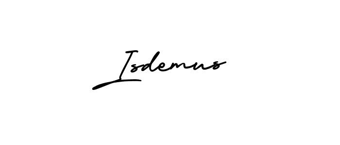 You should practise on your own different ways (AmerikaSignatureDemo-Regular) to write your name (Isdemus) in signature. don't let someone else do it for you. Isdemus signature style 3 images and pictures png