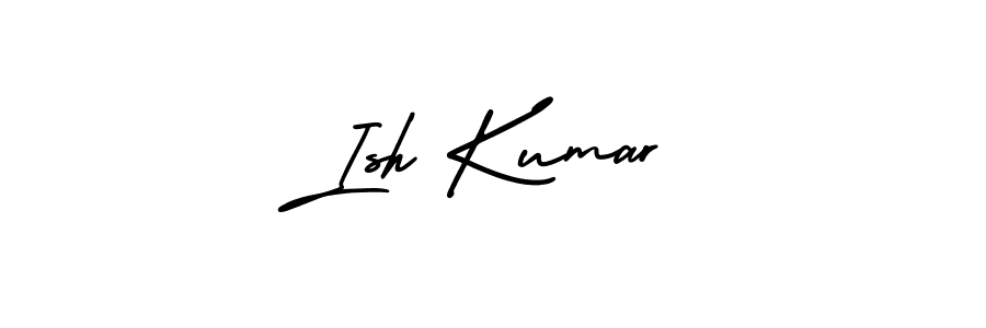 Design your own signature with our free online signature maker. With this signature software, you can create a handwritten (AmerikaSignatureDemo-Regular) signature for name Ish Kumar. Ish Kumar signature style 3 images and pictures png