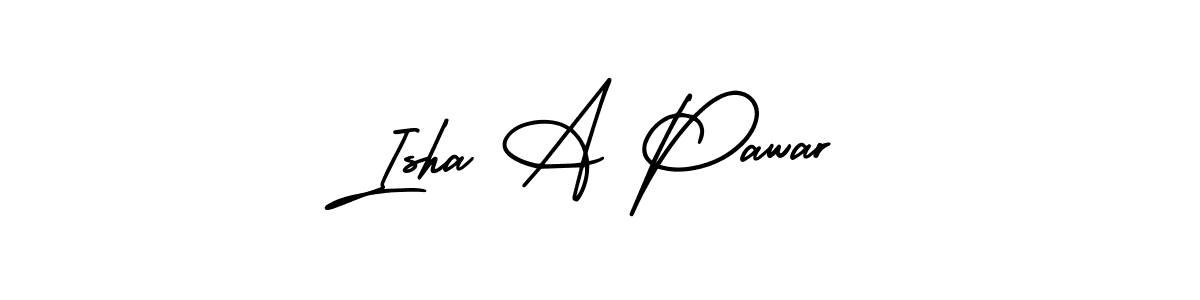 Also You can easily find your signature by using the search form. We will create Isha A Pawar name handwritten signature images for you free of cost using AmerikaSignatureDemo-Regular sign style. Isha A Pawar signature style 3 images and pictures png