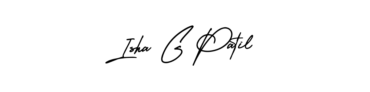 Use a signature maker to create a handwritten signature online. With this signature software, you can design (AmerikaSignatureDemo-Regular) your own signature for name Isha G Patil. Isha G Patil signature style 3 images and pictures png