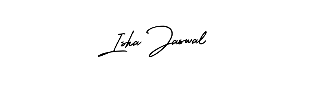 How to make Isha Jaswal name signature. Use AmerikaSignatureDemo-Regular style for creating short signs online. This is the latest handwritten sign. Isha Jaswal signature style 3 images and pictures png
