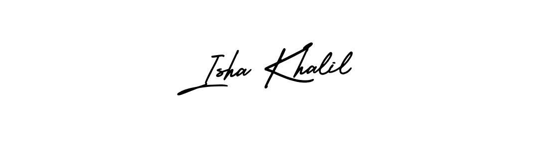 How to make Isha Khalil signature? AmerikaSignatureDemo-Regular is a professional autograph style. Create handwritten signature for Isha Khalil name. Isha Khalil signature style 3 images and pictures png