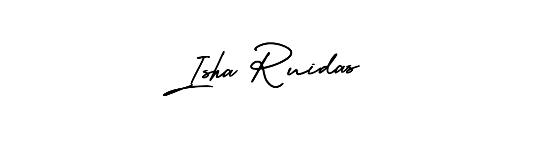 The best way (AmerikaSignatureDemo-Regular) to make a short signature is to pick only two or three words in your name. The name Isha Ruidas include a total of six letters. For converting this name. Isha Ruidas signature style 3 images and pictures png