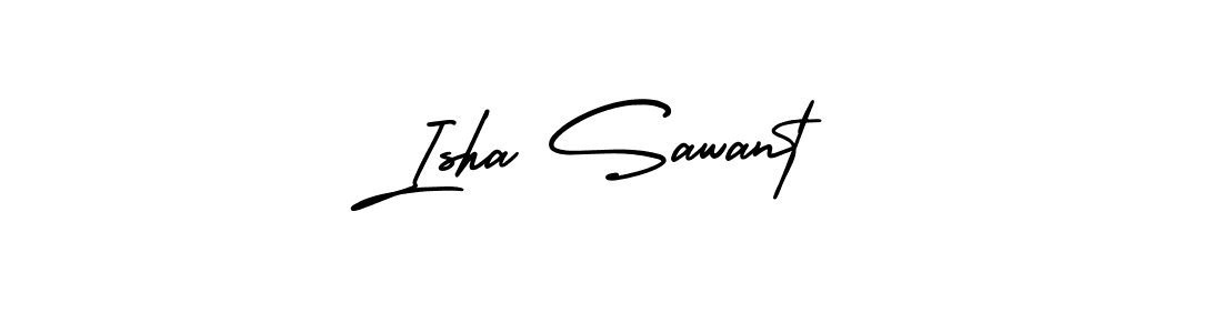 How to make Isha Sawant name signature. Use AmerikaSignatureDemo-Regular style for creating short signs online. This is the latest handwritten sign. Isha Sawant signature style 3 images and pictures png