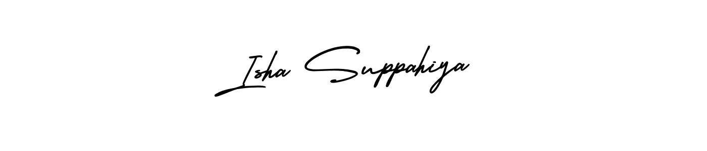 if you are searching for the best signature style for your name Isha Suppahiya. so please give up your signature search. here we have designed multiple signature styles  using AmerikaSignatureDemo-Regular. Isha Suppahiya signature style 3 images and pictures png