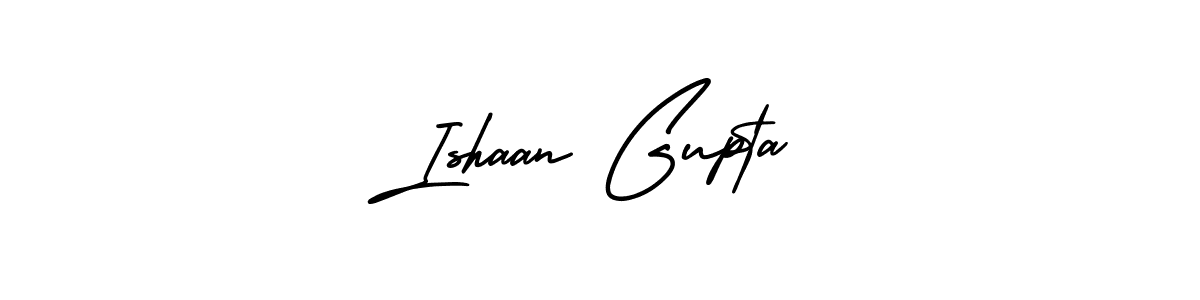 The best way (AmerikaSignatureDemo-Regular) to make a short signature is to pick only two or three words in your name. The name Ishaan Gupta include a total of six letters. For converting this name. Ishaan Gupta signature style 3 images and pictures png