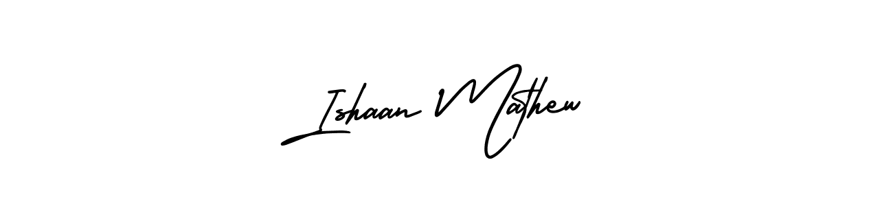 Also You can easily find your signature by using the search form. We will create Ishaan Mathew name handwritten signature images for you free of cost using AmerikaSignatureDemo-Regular sign style. Ishaan Mathew signature style 3 images and pictures png