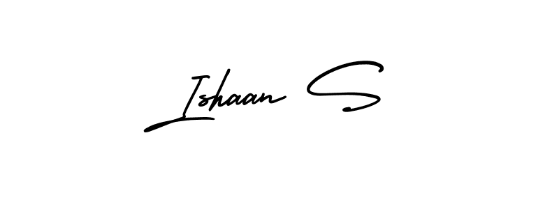 This is the best signature style for the Ishaan S name. Also you like these signature font (AmerikaSignatureDemo-Regular). Mix name signature. Ishaan S signature style 3 images and pictures png