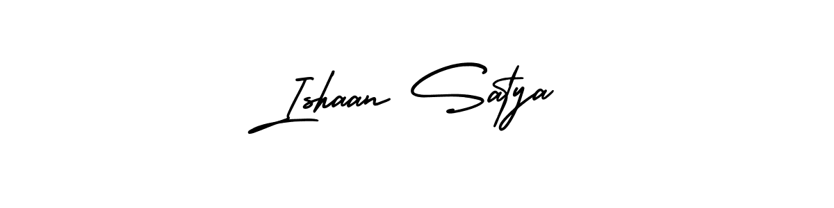 Create a beautiful signature design for name Ishaan Satya. With this signature (AmerikaSignatureDemo-Regular) fonts, you can make a handwritten signature for free. Ishaan Satya signature style 3 images and pictures png