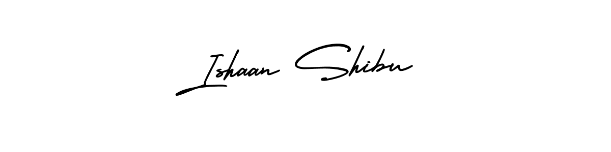 You should practise on your own different ways (AmerikaSignatureDemo-Regular) to write your name (Ishaan Shibu) in signature. don't let someone else do it for you. Ishaan Shibu signature style 3 images and pictures png