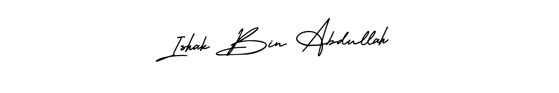 Make a short Ishak Bin Abdullah signature style. Manage your documents anywhere anytime using AmerikaSignatureDemo-Regular. Create and add eSignatures, submit forms, share and send files easily. Ishak Bin Abdullah signature style 3 images and pictures png