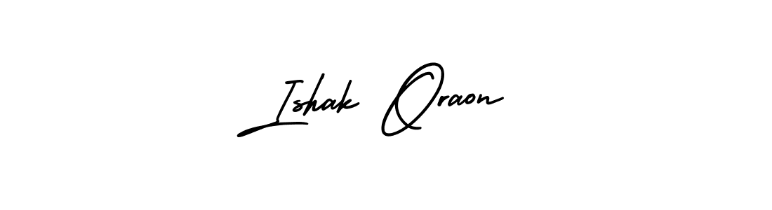 It looks lik you need a new signature style for name Ishak Oraon. Design unique handwritten (AmerikaSignatureDemo-Regular) signature with our free signature maker in just a few clicks. Ishak Oraon signature style 3 images and pictures png