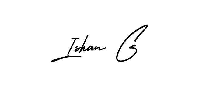 It looks lik you need a new signature style for name Ishan G. Design unique handwritten (AmerikaSignatureDemo-Regular) signature with our free signature maker in just a few clicks. Ishan G signature style 3 images and pictures png