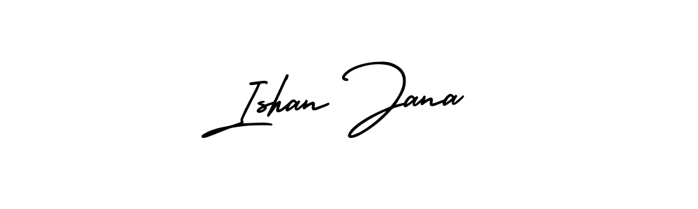 Ishan Jana stylish signature style. Best Handwritten Sign (AmerikaSignatureDemo-Regular) for my name. Handwritten Signature Collection Ideas for my name Ishan Jana. Ishan Jana signature style 3 images and pictures png