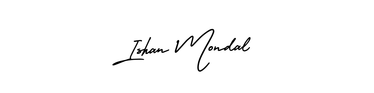 How to make Ishan Mondal name signature. Use AmerikaSignatureDemo-Regular style for creating short signs online. This is the latest handwritten sign. Ishan Mondal signature style 3 images and pictures png