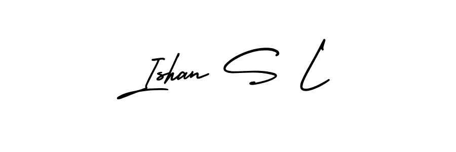 How to Draw Ishan S L signature style? AmerikaSignatureDemo-Regular is a latest design signature styles for name Ishan S L. Ishan S L signature style 3 images and pictures png
