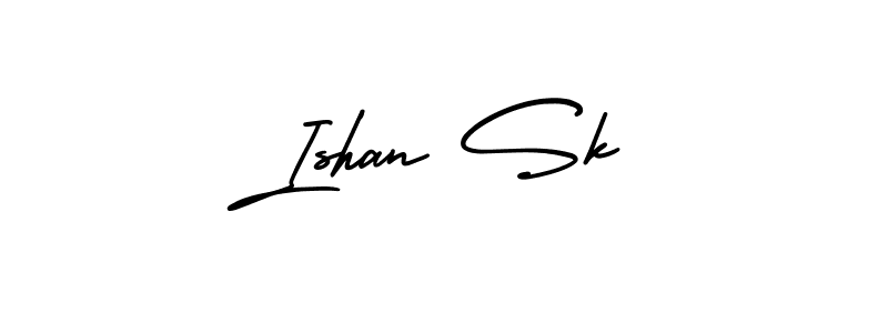 How to Draw Ishan Sk signature style? AmerikaSignatureDemo-Regular is a latest design signature styles for name Ishan Sk. Ishan Sk signature style 3 images and pictures png