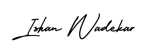 Looking for an artistic signature for Ishan Wadekar? The AmerikaSignatureDemo-Regular calligraphy style gives a sophisticated flow suitable for business cards and emails. Ishan Wadekar signature style 3 images and pictures png