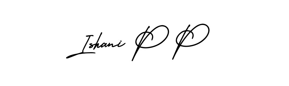 How to Draw Ishani P P signature style? AmerikaSignatureDemo-Regular is a latest design signature styles for name Ishani P P. Ishani P P signature style 3 images and pictures png