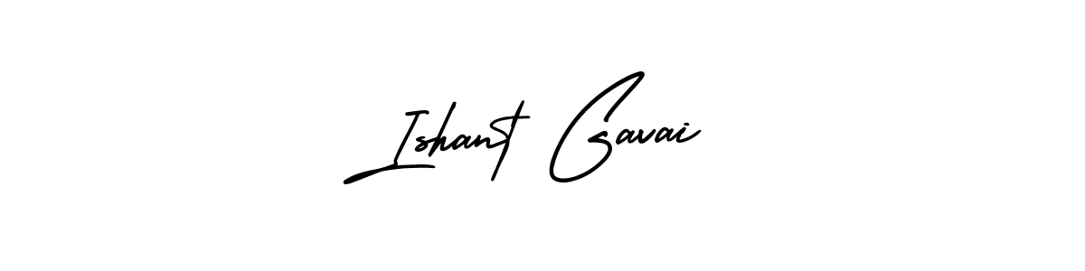 You should practise on your own different ways (AmerikaSignatureDemo-Regular) to write your name (Ishant Gavai) in signature. don't let someone else do it for you. Ishant Gavai signature style 3 images and pictures png