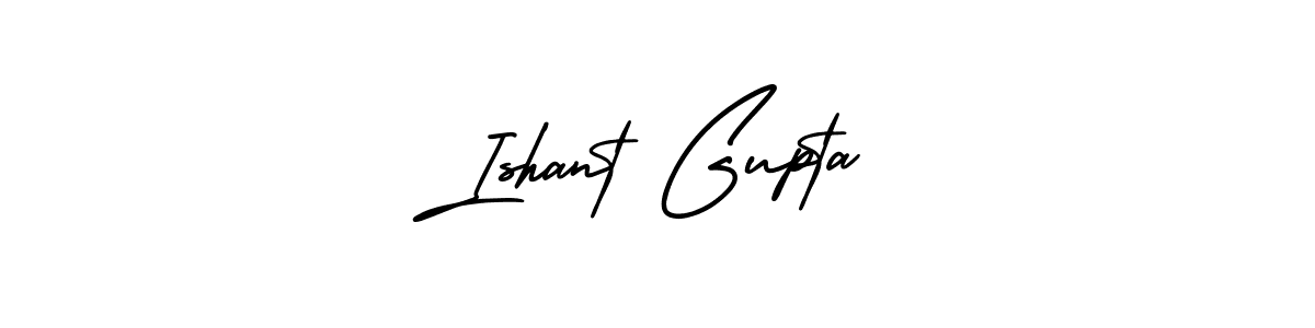 The best way (AmerikaSignatureDemo-Regular) to make a short signature is to pick only two or three words in your name. The name Ishant Gupta include a total of six letters. For converting this name. Ishant Gupta signature style 3 images and pictures png