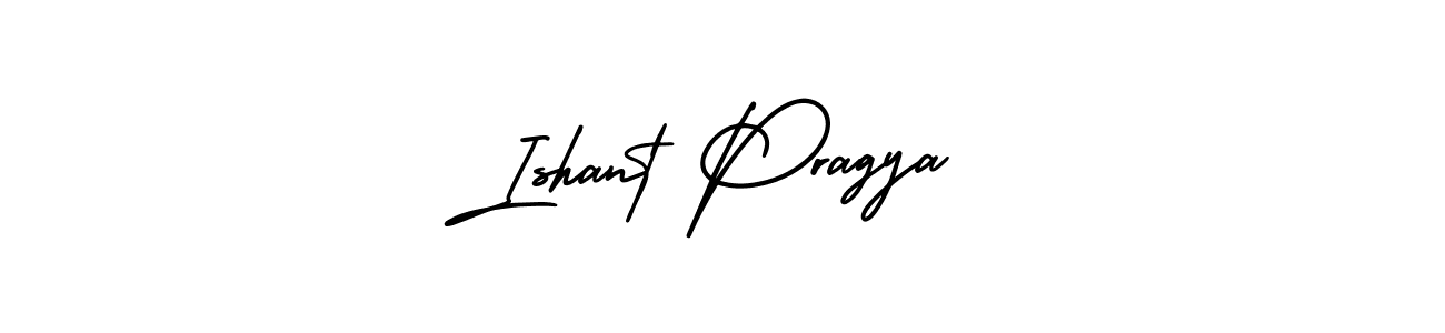 Use a signature maker to create a handwritten signature online. With this signature software, you can design (AmerikaSignatureDemo-Regular) your own signature for name Ishant Pragya. Ishant Pragya signature style 3 images and pictures png