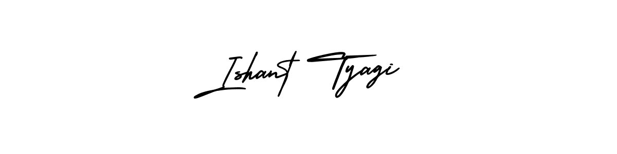 This is the best signature style for the Ishant Tyagi name. Also you like these signature font (AmerikaSignatureDemo-Regular). Mix name signature. Ishant Tyagi signature style 3 images and pictures png