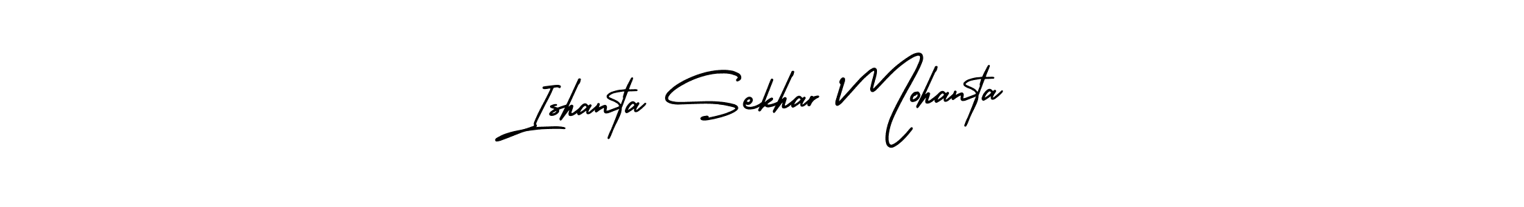 The best way (AmerikaSignatureDemo-Regular) to make a short signature is to pick only two or three words in your name. The name Ishanta Sekhar Mohanta include a total of six letters. For converting this name. Ishanta Sekhar Mohanta signature style 3 images and pictures png