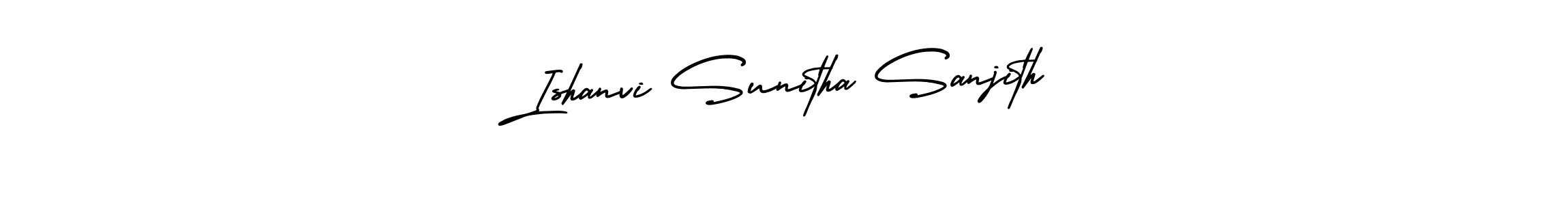 AmerikaSignatureDemo-Regular is a professional signature style that is perfect for those who want to add a touch of class to their signature. It is also a great choice for those who want to make their signature more unique. Get Ishanvi Sunitha Sanjith name to fancy signature for free. Ishanvi Sunitha Sanjith signature style 3 images and pictures png