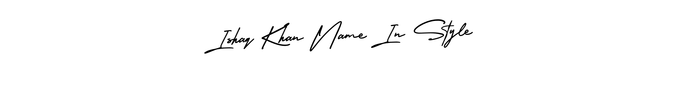 Make a short Ishaq Khan Name In Style signature style. Manage your documents anywhere anytime using AmerikaSignatureDemo-Regular. Create and add eSignatures, submit forms, share and send files easily. Ishaq Khan Name In Style signature style 3 images and pictures png