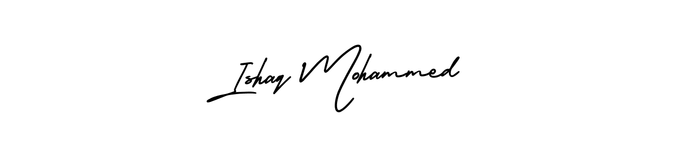 if you are searching for the best signature style for your name Ishaq Mohammed. so please give up your signature search. here we have designed multiple signature styles  using AmerikaSignatureDemo-Regular. Ishaq Mohammed signature style 3 images and pictures png