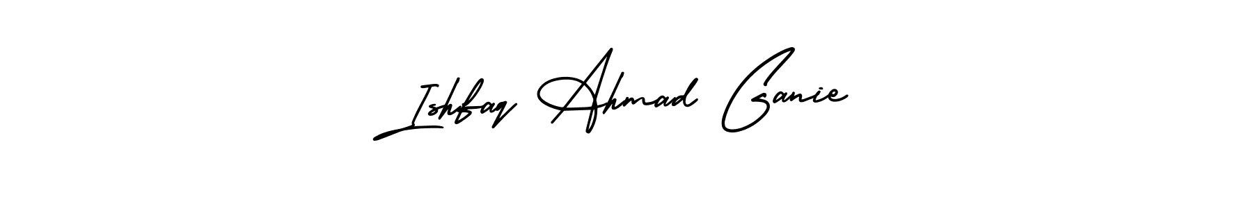 How to Draw Ishfaq Ahmad Ganie signature style? AmerikaSignatureDemo-Regular is a latest design signature styles for name Ishfaq Ahmad Ganie. Ishfaq Ahmad Ganie signature style 3 images and pictures png