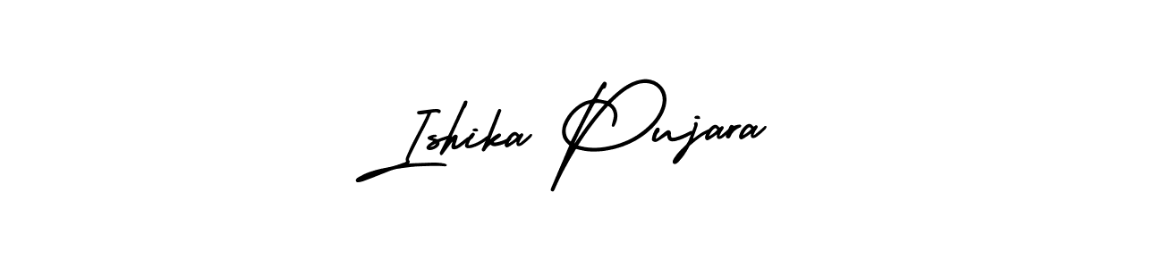 It looks lik you need a new signature style for name Ishika Pujara. Design unique handwritten (AmerikaSignatureDemo-Regular) signature with our free signature maker in just a few clicks. Ishika Pujara signature style 3 images and pictures png
