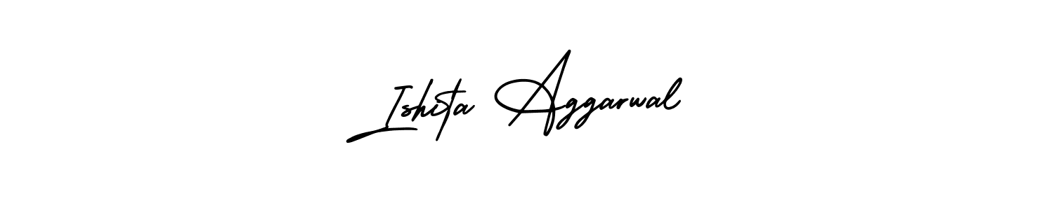 Design your own signature with our free online signature maker. With this signature software, you can create a handwritten (AmerikaSignatureDemo-Regular) signature for name Ishita Aggarwal. Ishita Aggarwal signature style 3 images and pictures png