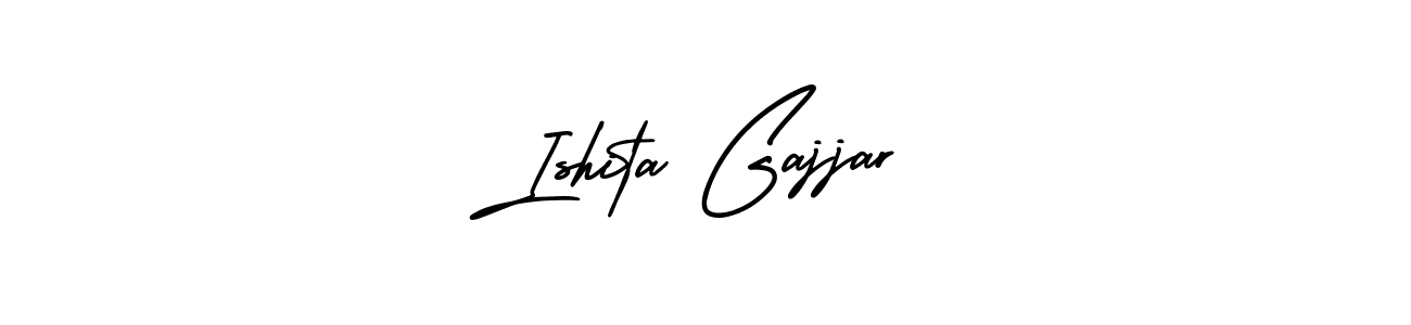 Ishita Gajjar stylish signature style. Best Handwritten Sign (AmerikaSignatureDemo-Regular) for my name. Handwritten Signature Collection Ideas for my name Ishita Gajjar. Ishita Gajjar signature style 3 images and pictures png