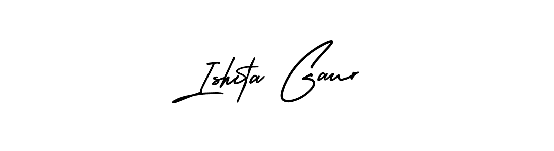 It looks lik you need a new signature style for name Ishita Gaur. Design unique handwritten (AmerikaSignatureDemo-Regular) signature with our free signature maker in just a few clicks. Ishita Gaur signature style 3 images and pictures png