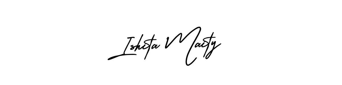 How to make Ishita Maity name signature. Use AmerikaSignatureDemo-Regular style for creating short signs online. This is the latest handwritten sign. Ishita Maity signature style 3 images and pictures png
